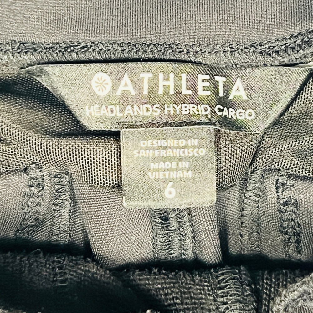 Athleta Headlands Hybrid Cargo II Pants Black Hiking Outdoor Trousers Womens 6 - Picture 3 of 7